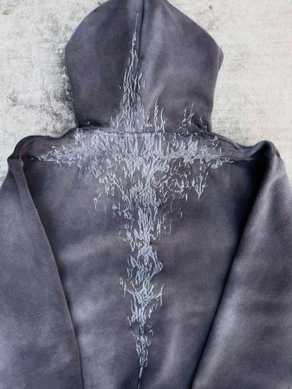 "Half a Million" Embroidered Hoodie (Grey)