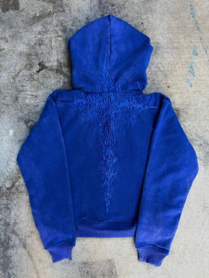 "Half a Million" Embroidered Hoodie (Royal Blue)