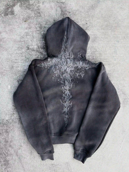 "Half a Million" Embroidered Hoodie (Grey)