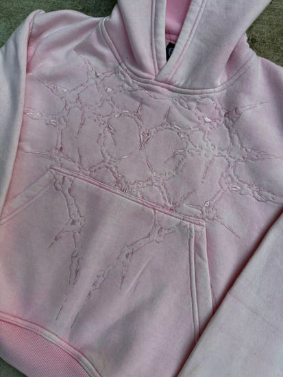 "Half a Million" Embroidered Hoodie (Light Pink)