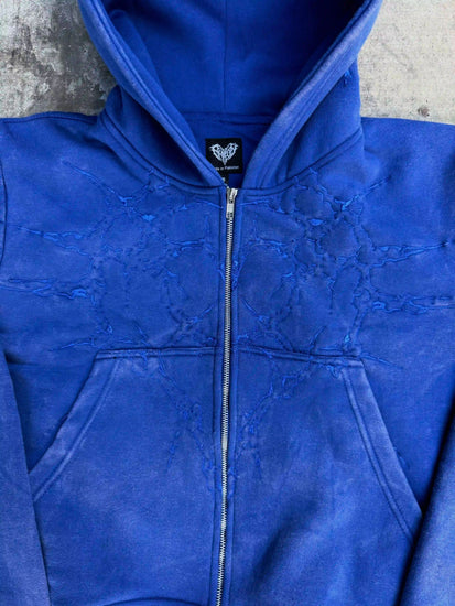 “Half a Million” Embroidery Zip-Up (Royal Blue)